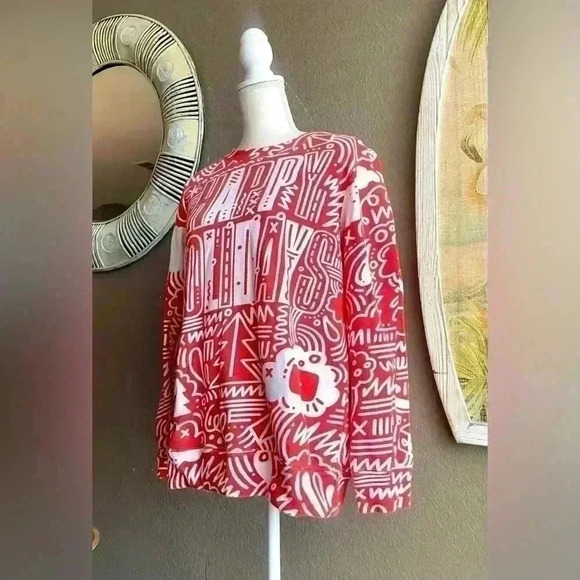 Print All Over Me Holiday Shirt Size M - Picture 3 of 7